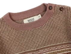 Wheat pullover Elias powder brown jacquard